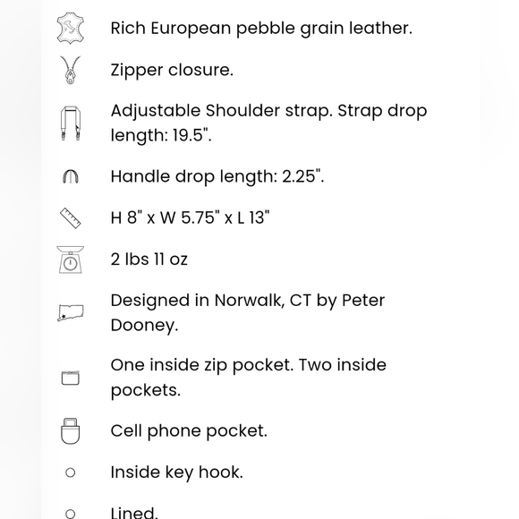 New Dooney & Bourke Black Leather Satchel - Picture 6 of 14